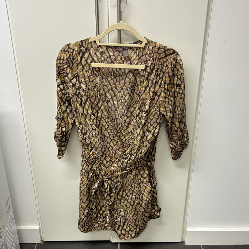 Charlie Jade Brown Patterned Jumpsuit